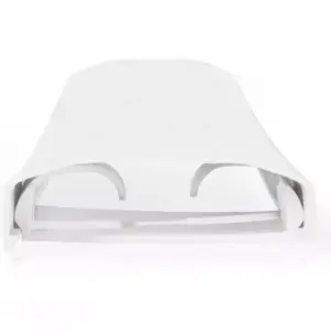 Mufa RCA tata din plastic alb cu protectie pentru cablu