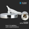 Pendul tavan soclu E27 Crom/alb SKU-3755 V-tac - imagine 5