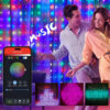 Perdea luminoasa inteligenta Bluetooth 5.0 Wi-Fi 400 LED RGBIC 16 milioane de culori 2x2m IP44 - imagine 5