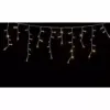 Perdea luminoasa tip turturi 100 LED-uri albe lumina calda cablu transparent WELL - imagine 2