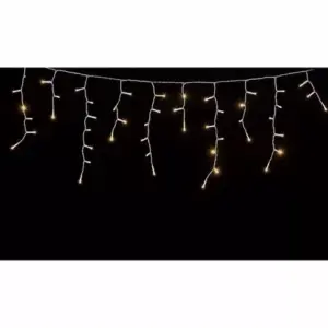 Perdea luminoasa tip turturi 100 LED-uri albe lumina calda cablu transparent WELL