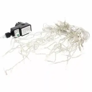 Perdea luminoasa tip turturi 100 LED-uri albe lumina calda cablu transparent WELL