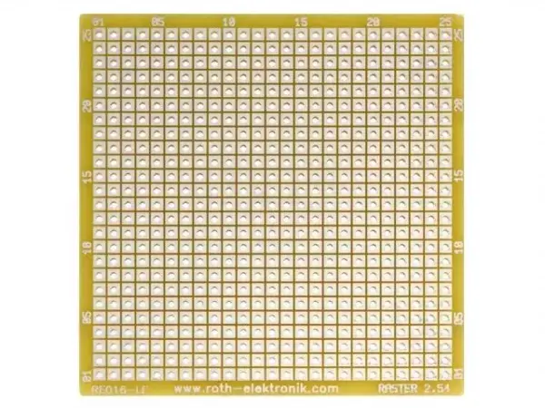 Placa universala singura fata prototip W 67.94mm L 68.58mm ROTH ELEKTRONIK GMBH RE016-LF