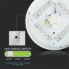 Plafoniera LED 36W 3900lm 48cm 3 in 1 Model stelute V-Tac SKU-217608 - imagine 11