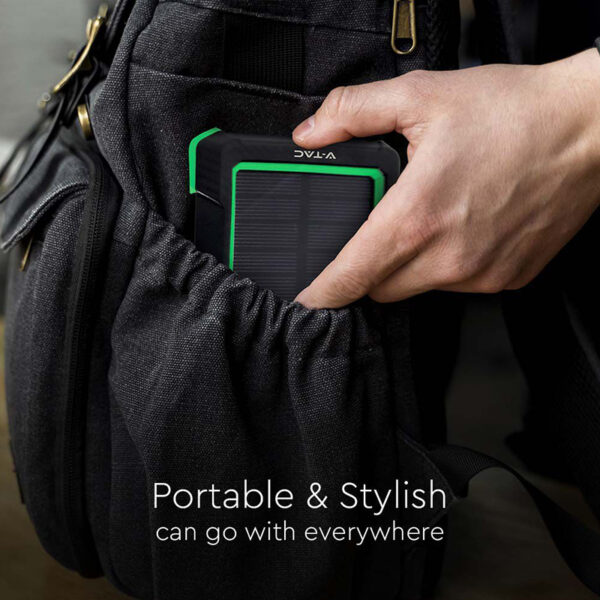 POWER BANK 10000mAh cu incarcare solara si Wireless V-TAC SKU-7835 - imagine 8