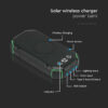 POWER BANK 30000mAh Wireless cu incarcare solara V-TAC SKU-7836 - imagine 6