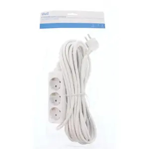 Prelungitor 3 prize 10m 16A 3500W cablu 3xG1.5mmp Well EXTS-3S10M-WL