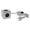 Prelungitor 4 prize CUB +2x USB lungime cablu 1.5m gri Allocacoc - imagine 3