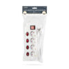 Prelungitor cu 4 prize si buton 4+1 250V 16A 3500W conductor 3x1.50mm2 1.5m alb Delight - imagine 2