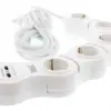 Prelungitor reglabil 5 prize 3m cablu 3xG1.5mm2 16A 3500W cu incarcator USB Well - imagine 2