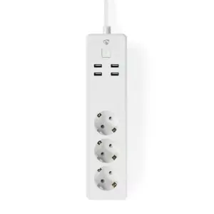 Cablu extensie Schuko 10m 3G1.5mm2 16A alb V-TAC SKU-8780