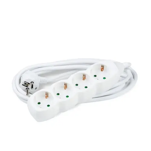 Prelungitor Technik 4 prize cablu 3x1.5mmp 1.5m alb 3500W 16A MT4W1,5M1,5-W