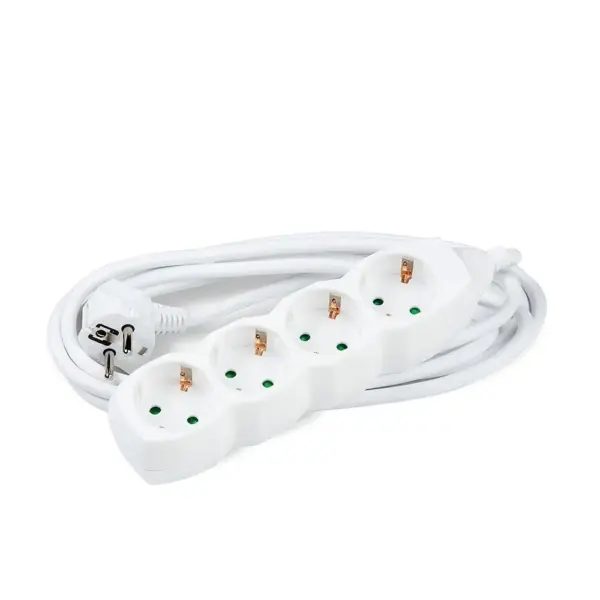 Prelungitor Technik 4 prize cablu 3x1.5mmp 1.5m alb 3500W 16A MT4W1,5M1,5-W