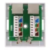 Priza dubla FTP CAT6 conector ecranat pe tencuiala Well - imagine 2