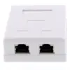Priza dubla FTP CAT6 conector ecranat pe tencuiala Well