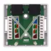 Priza dubla UTP CAT5 conector neecranat pe tencuiala Well - imagine 2