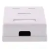 Priza dubla UTP CAT5 conector neecranat pe tencuiala Well - imagine 3