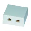 Priza dubla UTP CAT5 RJ45 8p8c alba - imagine 3