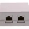 Priza dubla UTP cat6 RJ45 neecranat pe tencuiala Well - imagine 2