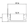 Profil aluminiu 2m pentru Banda LED 17.4mm x 7mm cu difuzor alb mat si accesorii prindere/capace V-TAC - imagine 3