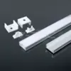 Profil aluminiu 2m pentru Banda LED 17.4mm x 7mm cu difuzor alb mat si accesorii prindere/capace V-TAC - imagine 2