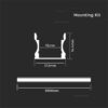 Profil aluminiu banda LED 2m 17.2x15.5 mm argintiu-mat V-TAC SKU-3354 - imagine 3