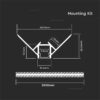 Profil aluminiu banda LED pentru rigips colt exterior 2m mat V-tac SKU-3361 - imagine 3