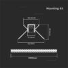Profil aluminiu banda LED pentru rigips colt interior 2m mat V-tac SKU-3362 - imagine 2