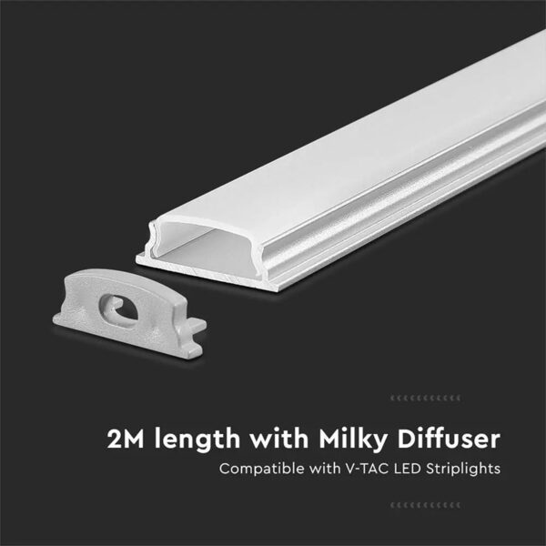 Profil aluminiu FLEXIBIL banda LED 2m 18x6 mm V-TAC SKU-2909 - imagine 5