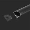 Profil aluminiu pentru banda LED 2m 15.8x15.8.mm pe colt negru V-TAC SKU-2874 - imagine 2