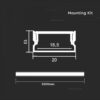 Profil aluminiu pentru banda LED 2m 20mm x 10mm V-TAC SKU-23174 - imagine 2