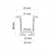 Profil aluminiu pentru benzi LED 35x28mm 1m PHENOM - imagine 3