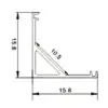 Profil aluminu rotunjit pentru banda LED 2m 15.8mm x 15.8mm V-TAC - imagine 3