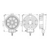 Proiector LED Auto Off Road 27W 9SMD 2000lm 127.5x115x55mm 12-32V CLL010 Carguard - imagine 6