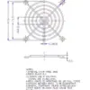 Protectie 80x80mm pentru ventilator Material metal Fixare cu surub negru TQSolution - imagine 2