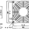 Protectie 80x80mm pentru ventilator Material plastic Fixare cu surub SUNON PB-08 - imagine 2