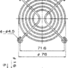 Protectie 80x80mm pentru ventilator metal fixare surub argintiu TQSolution FG-08 - imagine 2