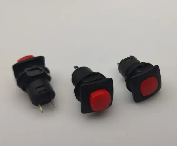 Push Buton cu retinere "NO" patrat plastic 15x15x30mm 1A/250V - imagine 2