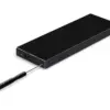 Rack extern M.2 B-Key SATA SSD NGFF compatibil 2230 2242 2260 2280 USB 3.0 carcasa aluminiu negru i-tec - imagine 2