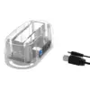 Rack HDD 2.5 3.5 inch USB 3.0 transparent cu docking station Orico - imagine 2