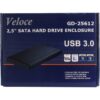 Rack HDD USB3.0 2.5" SATA Inter-Tech Veloce GD-25612 negru aluminiu 78x13x132mm - imagine 3