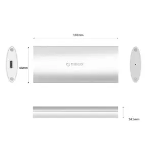 Rack SSD Orico M2D-C3 USB 3.1 M.2 argintiu