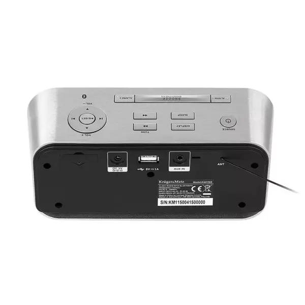 Radio cu ceas si alarma Bluetooth Intrare Aux-in USB Kruger&Matz - imagine 2