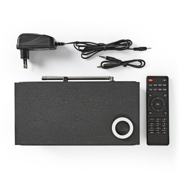 Radio cu internet FM Bluetooth telecomanda 18W negru Nedis - imagine 2