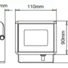 Reflector LED 10W IP65 lumina albastra V-TAC - imagine 3