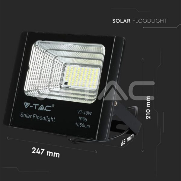 Reflector LED 16W 6000K 1050lm cu incarcare solara V-TAC - imagine 8