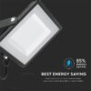 Reflector LED SMD 100W 8000lm 6400K IP65 negru cu cip SAMSUNG V-Tac SKU-414 - imagine 8