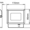 Reflector LED SMD 10W 6000K 850lm IP65 negru V-TAC - imagine 2