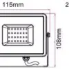 Reflector LED SMD 10W 6400K 800lm IP65 alb CIP SAMSUNG V-TAC - imagine 2