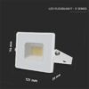 Reflector LED SMD 20W 6500K alb rece 1620lm IP65 alb V-Tac SKU-215951 - imagine 3